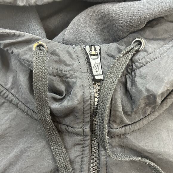 Nike Hoodie Sweatshirt Mens Large Black Tech Fleece Windrunner Full Zip - Picture 6 of 11